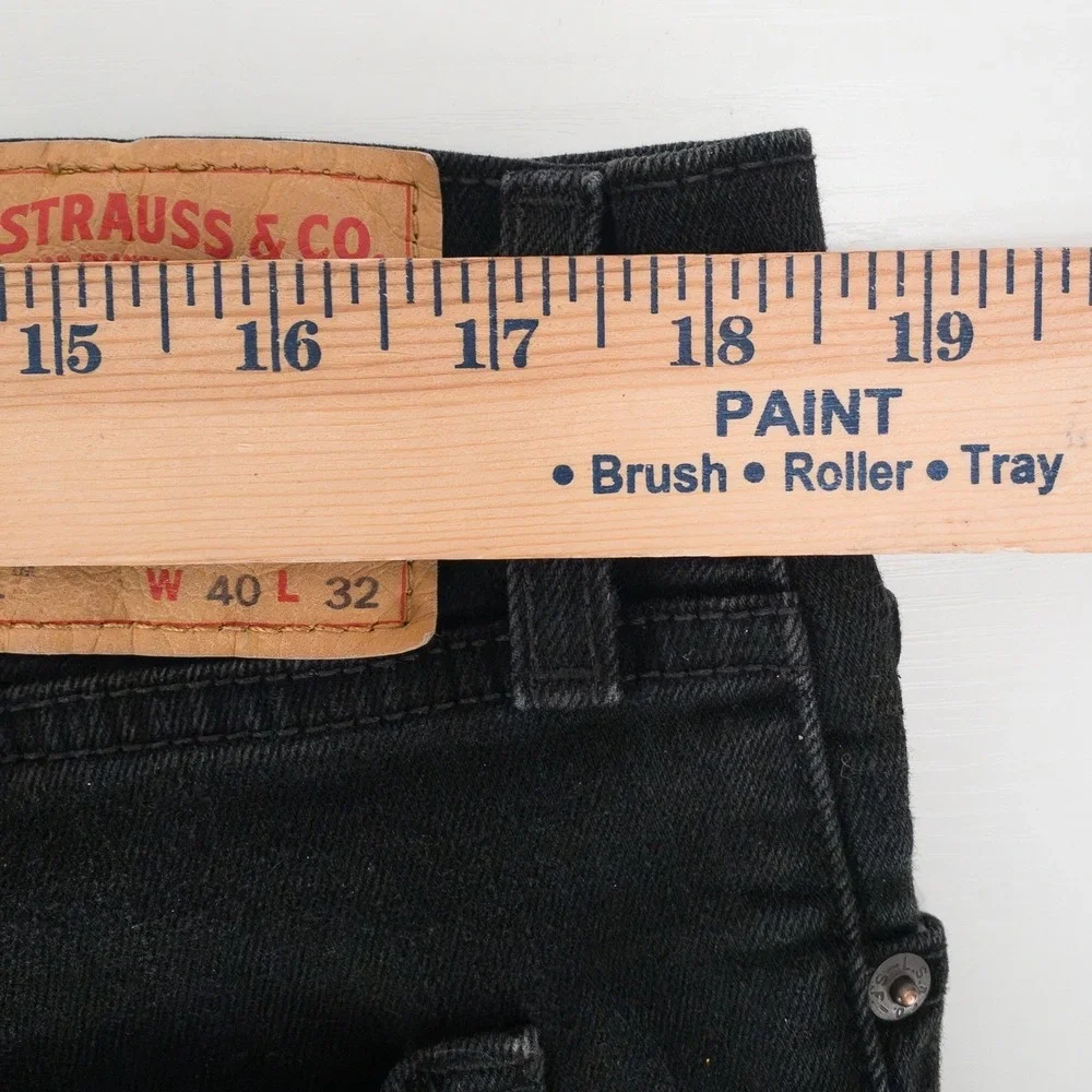 Levi's‎ 511 Slim Fit Mens Black Denim Jeans 40x32 Fits 37x30 Style 04511-5382